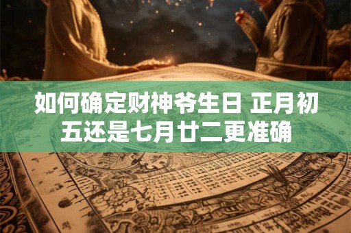 如何确定财神爷生日 正月初五还是七月廿二更准确