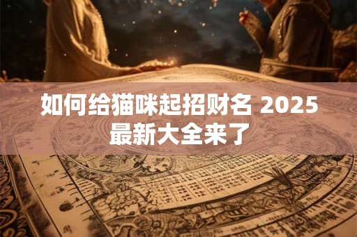 如何给猫咪起招财名 2025最新大全来了