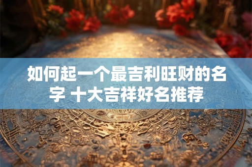 如何起一个最吉利旺财的名字 十大吉祥好名推荐