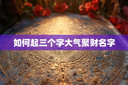如何起三个字大气聚财名字 如何起三个字大气聚财名字