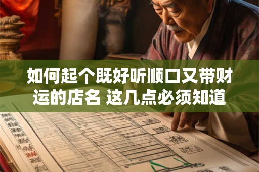 如何起个既好听顺口又带财运的店名 这几点必须知道