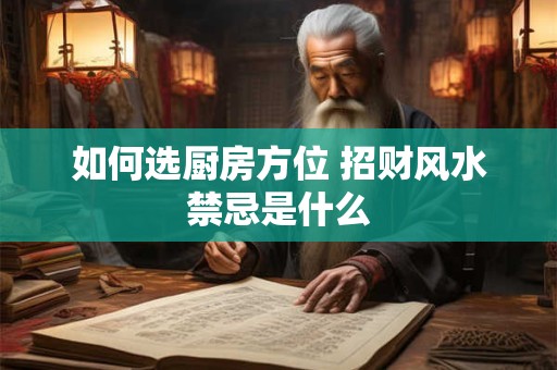 如何选厨房方位 招财风水禁忌是什么