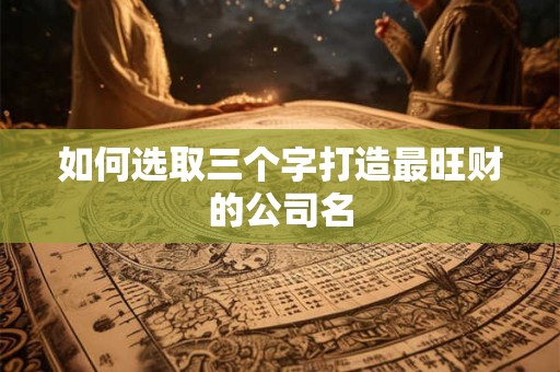 如何选取三个字打造最旺财的公司名