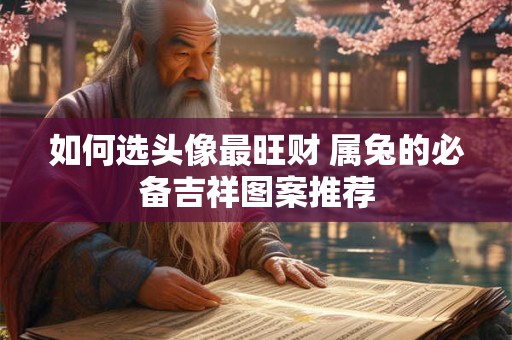 如何选头像最旺财 属兔的必备吉祥图案推荐