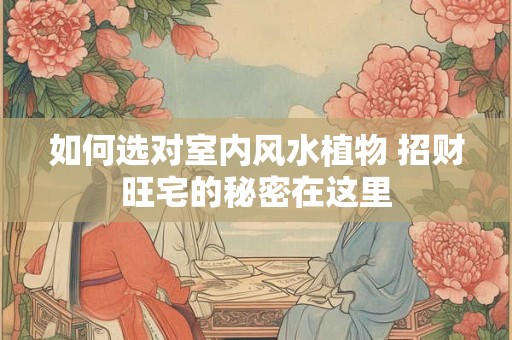 如何选对室内风水植物 招财旺宅的秘密在这里