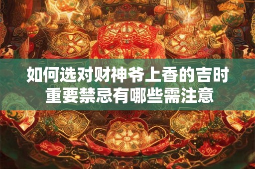 如何选对财神爷上香的吉时 重要禁忌有哪些需注意
