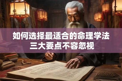 如何选择最适合的命理学法 三大要点不容忽视