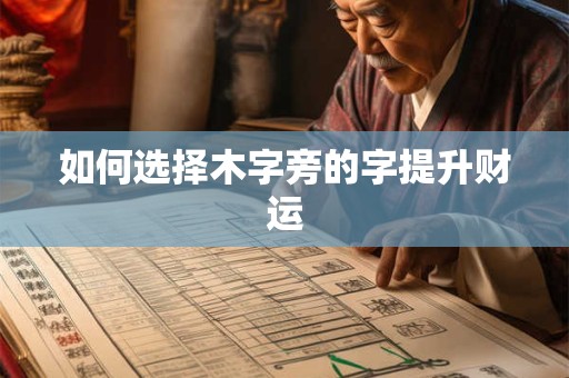 详细阅读:如何选择木字旁的字提升财运 如何选择木字旁的字提升财运