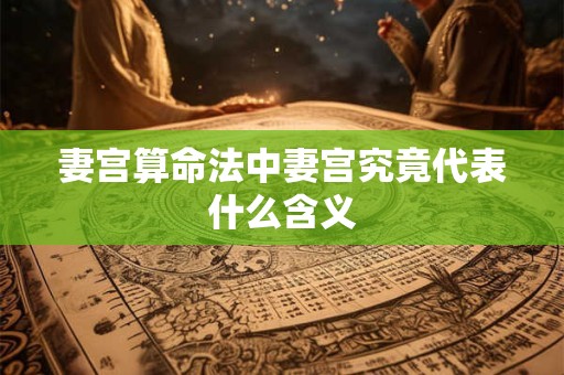 详细阅读:妻宫算命法中妻宫究竟代表什么含义 妻宫算命法中妻宫究竟代表什么含义