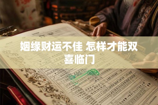 姻缘财运不佳 怎样才能双喜临门