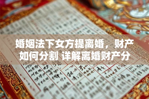 婚姻法下女方提离婚，财产如何分割 详解离婚财产分配规则