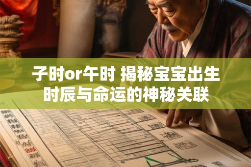 子时or午时 揭秘宝宝出生时辰与命运的神秘关联
