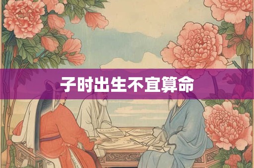 子时出生不宜算命