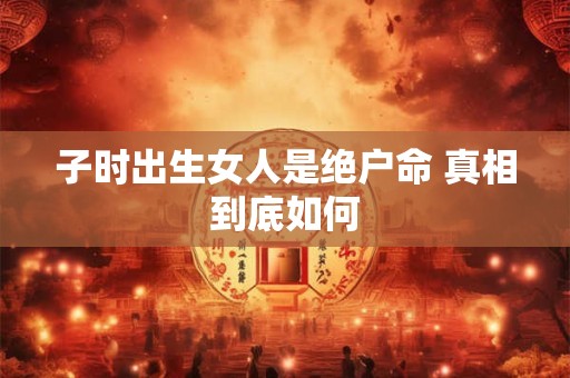 子时出生女人是绝户命 真相到底如何