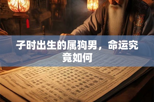 子时出生的属狗男，命运究竟如何