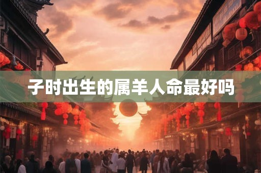 子时出生的属羊人命最好吗