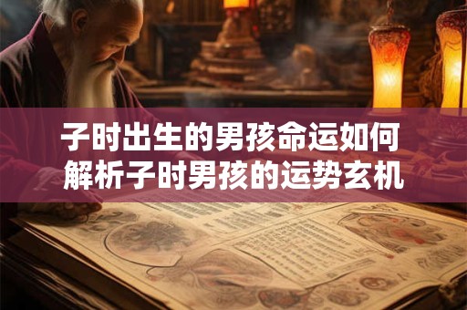 子时出生的男孩命运如何 解析子时男孩的运势玄机