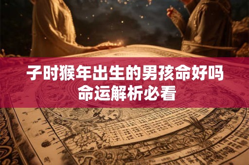 子时猴年出生的男孩命好吗 命运解析必看