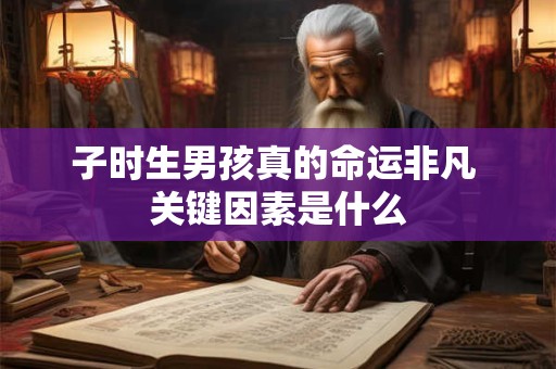 子时生男孩真的命运非凡 关键因素是什么