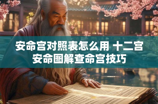 安命宫对照表怎么用 十二宫安命图解查命宫技巧