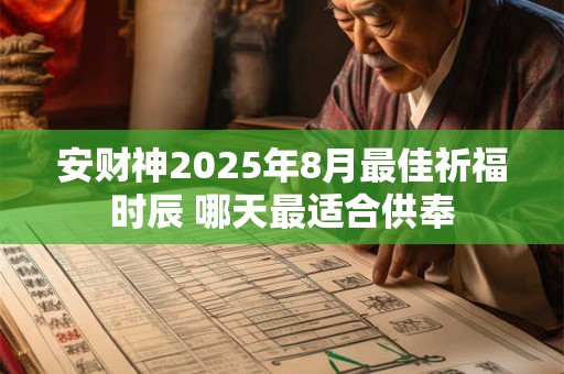 安财神2025年8月最佳祈福时辰 哪天最适合供奉