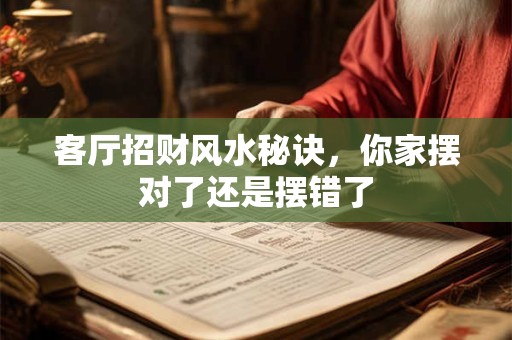 客厅招财风水秘诀，你家摆对了还是摆错了