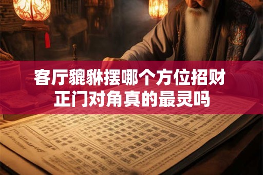 客厅貔貅摆哪个方位招财 正门对角真的最灵吗