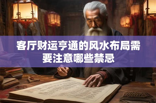 客厅财运亨通的风水布局需要注意哪些禁忌