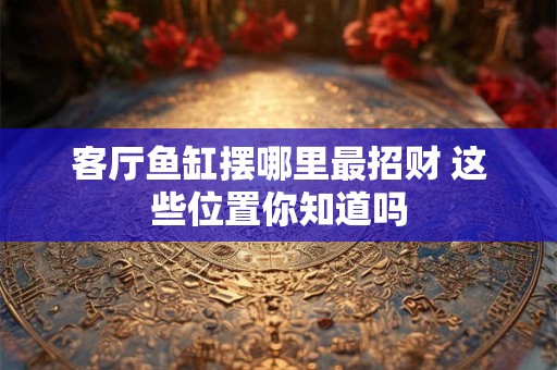 客厅鱼缸摆哪里最招财 这些位置你知道吗