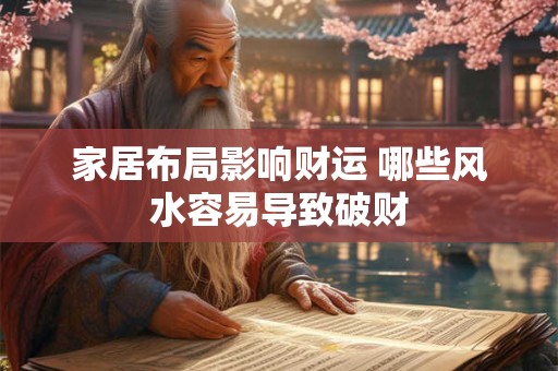 家居布局影响财运 哪些风水容易导致破财
