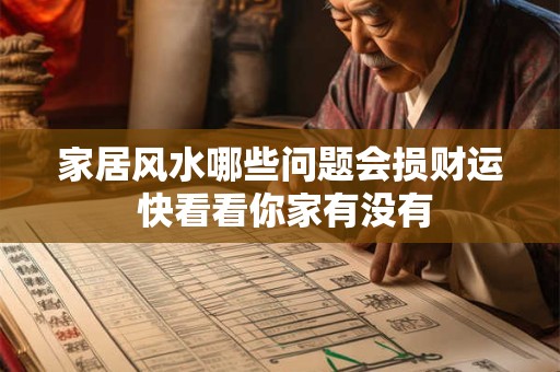 家居风水哪些问题会损财运 快看看你家有没有