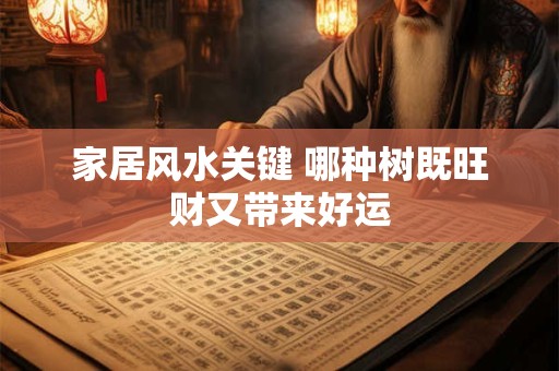 家居风水关键 哪种树既旺财又带来好运