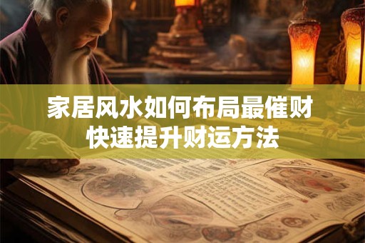 家居风水如何影响财运 摆错方位真的会漏财吗