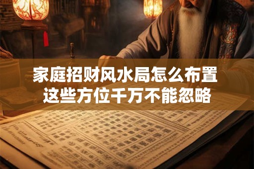 家庭招财风水局怎么布置 这些方位千万不能忽略
