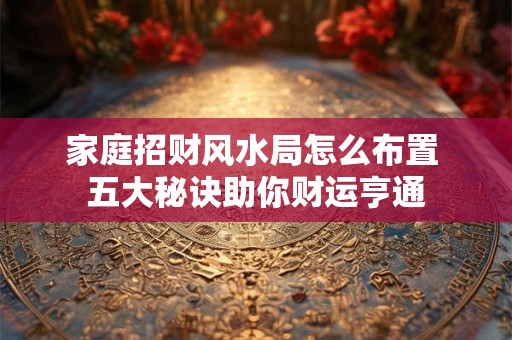 家庭招财风水局怎么布置 五大秘诀助你财运亨通