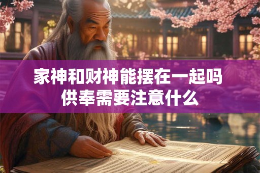 家神和财神能一起供奉吗 双神同供是否合适