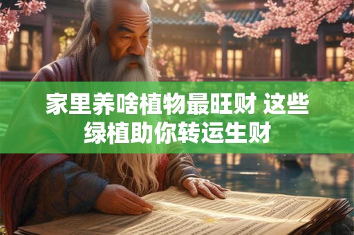 家里养啥植物最旺财 这些绿植助你转运生财