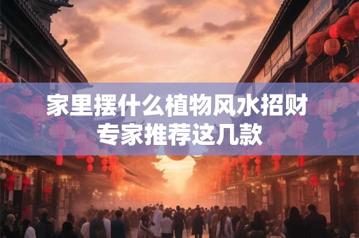 家里摆什么植物风水招财 专家推荐这几款