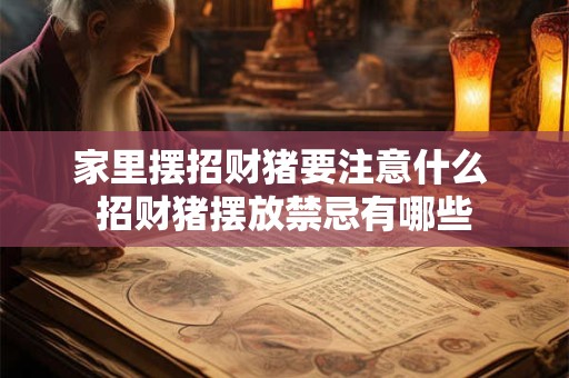 家里摆招财猪要注意什么 招财猪摆放禁忌有哪些