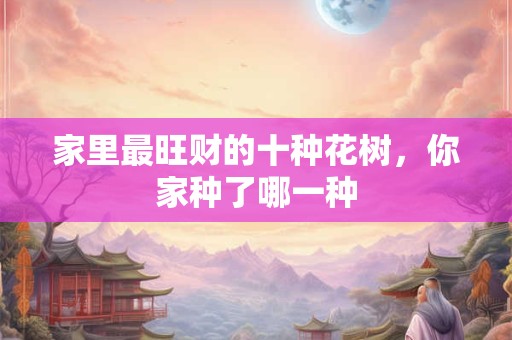 家里最旺财的十种花树，你家种了哪一种