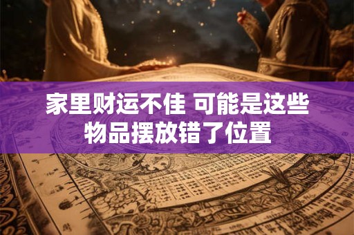 家里财运不佳 可能是这些物品摆放错了位置