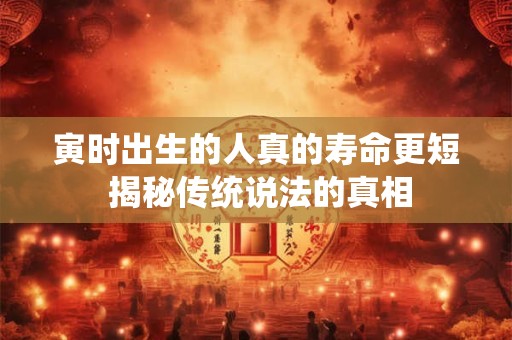 寅时出生的命格为何最好 时辰造就富贵命的科学依据