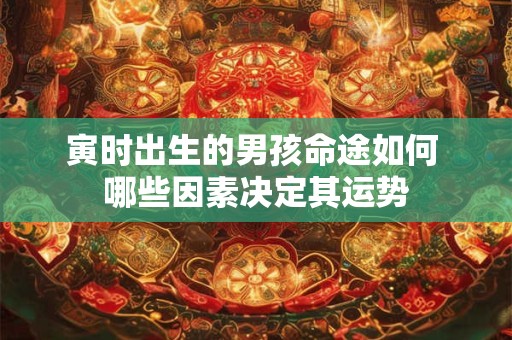 寅时出生的男孩命途如何 哪些因素决定其运势