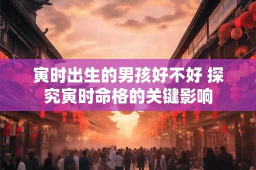 寅时出生的男孩好不好 探究寅时命格的关键影响