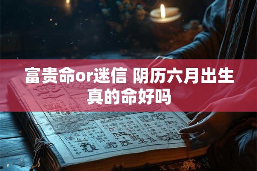富贵命or迷信 阴历六月出生真的命好吗