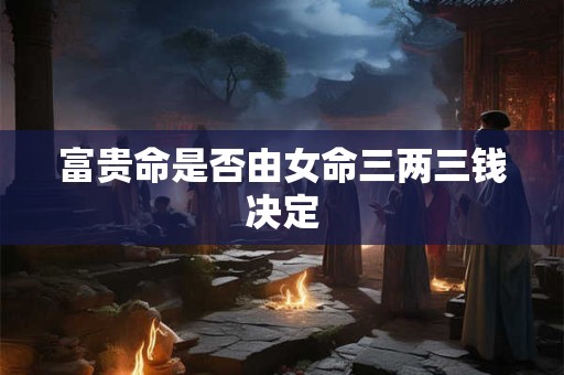 富贵命是否由女命三两三钱决定