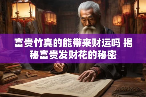 富贵竹真的能带来财运吗 揭秘富贵发财花的秘密