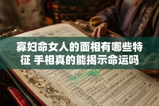 寡妇命女人的面相有哪些特征 手相真的能揭示命运吗