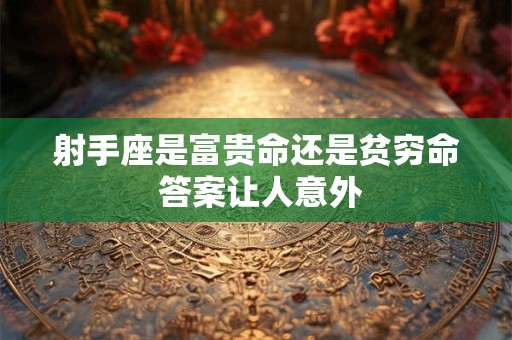 射手座是富贵命还是贫穷命 答案让人意外
