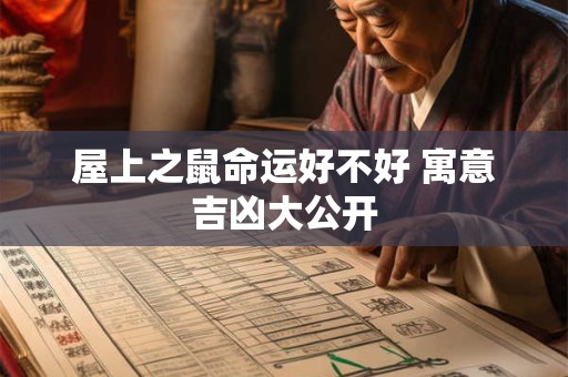 屋上之鼠命运好不好 寓意吉凶大公开